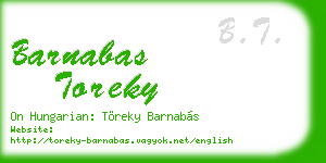 barnabas toreky business card