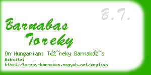 barnabas toreky business card